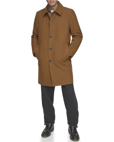 Andrew Marc Long Water Resistant Anholt Jacket - Brown