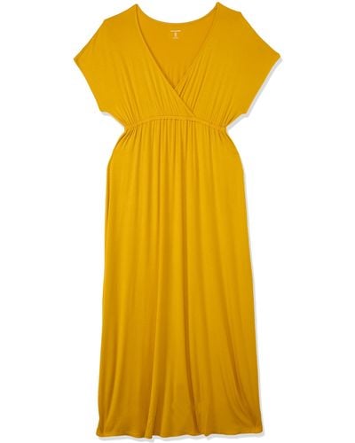 Amazon Essentials Waisted Maxi Dress - Yellow