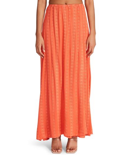 BB Dakota Womens Summer Walk Skirt - Orange