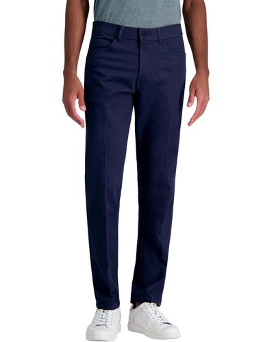 Kenneth Cole Flex Waist Slim Fit 5 Pocket Casual Pant-regular And Big And Tall - Blue