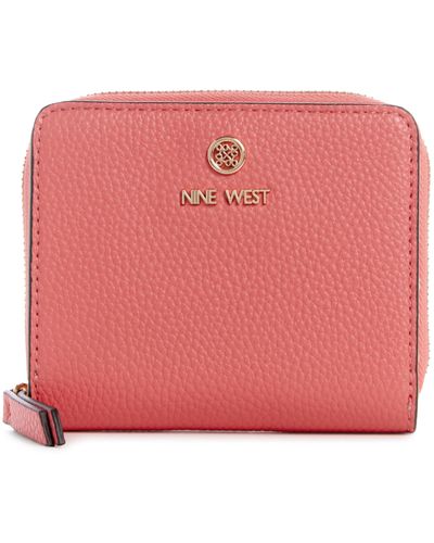 Nine West Linnette Mini Zip Around Wallet - Pink