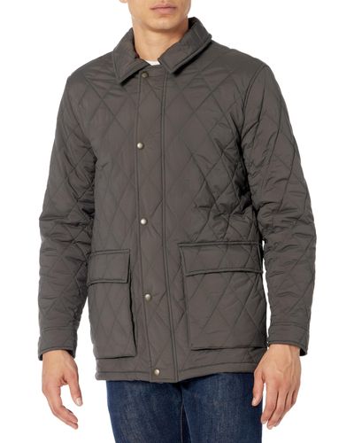 Cole Haan Quilted Rain Jacket - Gray
