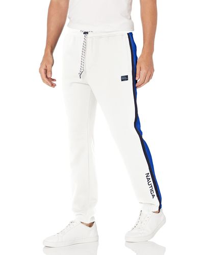 Nautica Sustainably Crafted Striped Pant - White