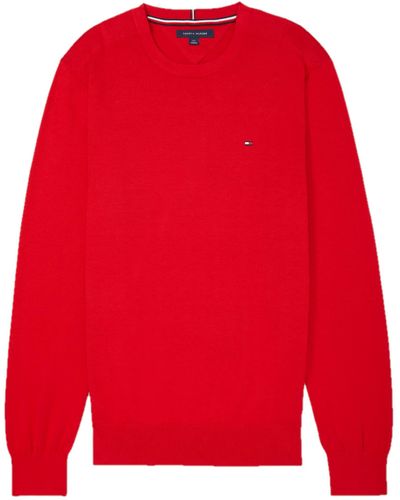 Tommy Hilfiger Adaptive Sweater With Magnetic Closures At Shoulders - Red