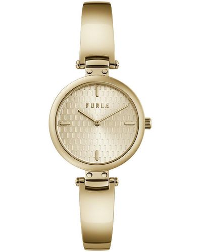 Furla Ladies Gold Tone Stainless Steel Bracelet Watch - Metallic