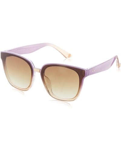 Laundry by Shelli Segal Ld313 Flush Lens Cat Eye Sunglasses With 100% Uv Protection. Stylish Gifts For Her - Black