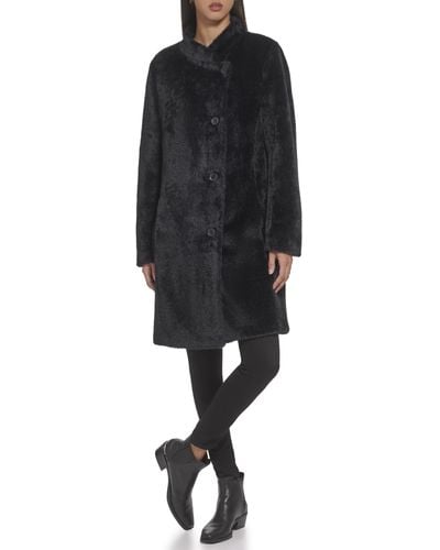 DKNY Stylish Wool Outerwear - Black