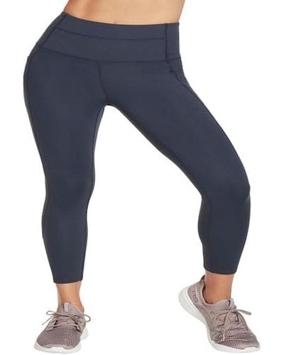 Skechers Walk Go Flex 7/8 Backbend High Waisted Yoga Legging Jogginghose - Blau