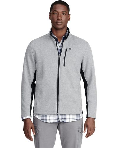 Izod Advantage Performance Full Zip Fleece Jacket - Gray