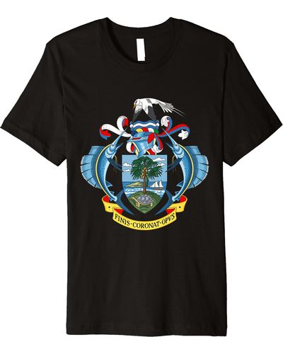 Seychelles Coat Of Arms Of Premium T-shirt - Black
