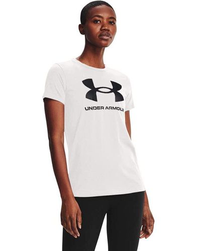 Under Armour Live Sportstyle Graphic Short-sleeve Crew Neck T-shirt - White