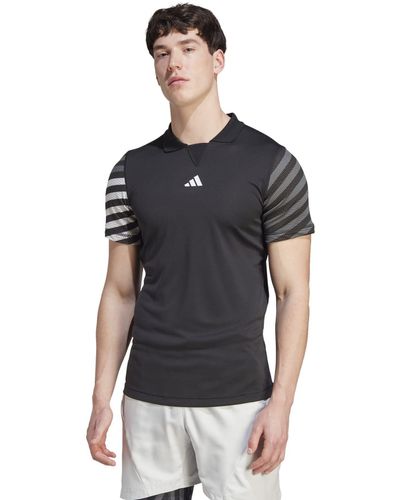 adidas Tennis New York Heat.rdy Freelift Polo Shirt - Black