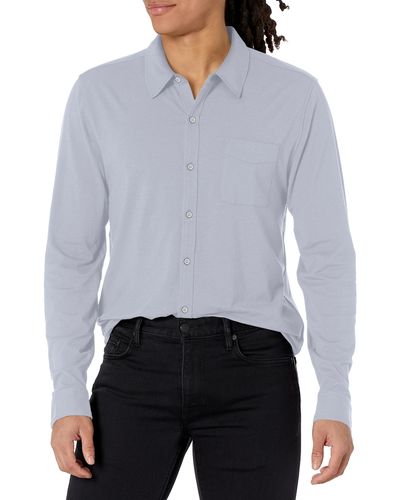 PAIGE Stockton Button Up Long Sleeve Shirt - White