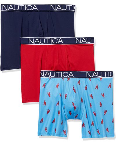 Nautica Brushed Poly 3 Pack Boxer Brief - Multicolor