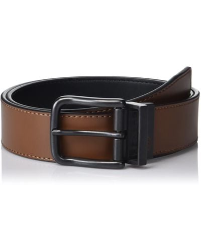 Original Penguin Reversible Casual Leather Belt - Black