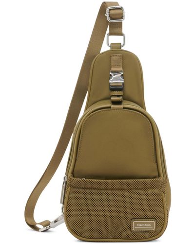 Calvin Klein Jessie Organizational Sling Backpack - Metallic