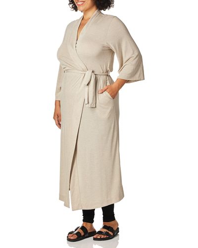 Natori Shangri-la Solid Knit Robe - Natural