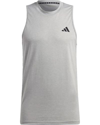 adidas Training Essentials Feel Ready Logo Sleeveless T-shirt - Gray