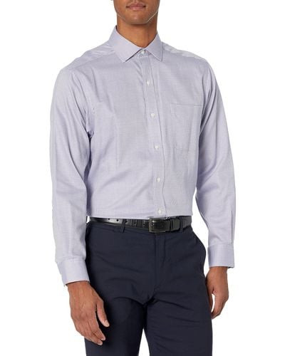 Buttoned Down Classic-fit Supima Cotton Non-iron Check Dress Shirt - Blue