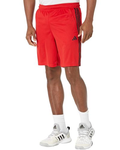 adidas Big Tall Training Essentials Pique 3-stripes Training Shorts - Red