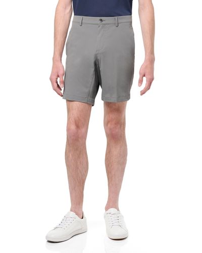 Perry Ellis Solid Tech Shorts With Four Pockets - Gray