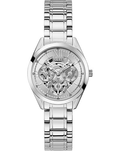 Guess Quartz Watch With Stainless Steel Strap - Grijs