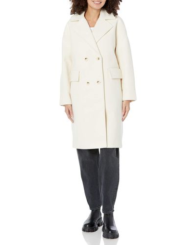 Rachel Roy Db Coat With Notch Collar - White