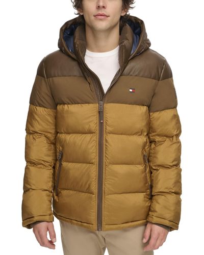 Tommy Hilfiger Hooded Puffer Jacket - Brown
