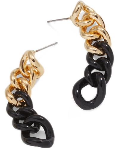 ALEX AND ANI A22blcoersg,block Color Chain Earrings,shiny Gold,multi 30g00003 - Metallic