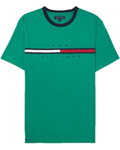 Tommy Hilfiger Adaptive Logo Stripe T-shirt - Green