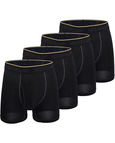 Caterpillar Mens 4-pack Comfort Core Boxer Briefs - Black