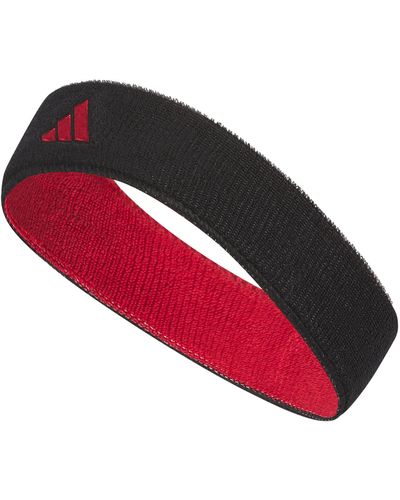 adidas Interval Reversible Terricloth Elastic Headband - Red
