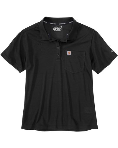 Carhartt Force Relaxed Fit Lightweight Short-sleeve Pocket Polo - Black