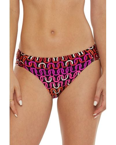 Trina Turk Standard Echo Tab Side Hipster Bikini Bottom - Pink