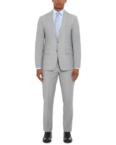 Calvin Klein Slim Fit Performance Wool Stylish & Comfortable Formal Suit For - Gray