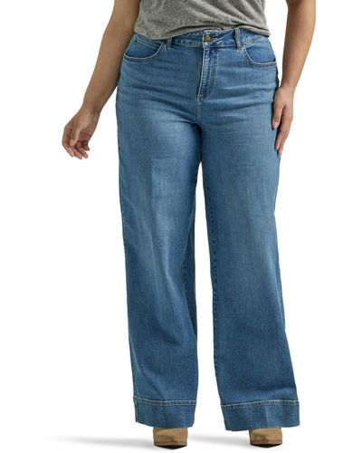 Lee Jeans Plus Size Legendary High Rise Trouser Jean - Blue