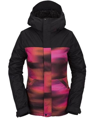 Volcom Bolt Insulated Snowboard Ski Winter Hooded Jacket - Red