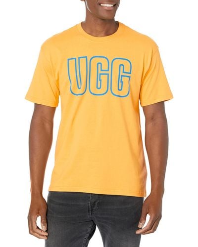 UGG Rhett Ss Logo Tee Fl Shirt - Yellow
