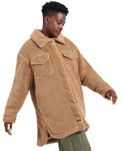 UGG Frankie Fluff Shirtjacket Coat - Natural