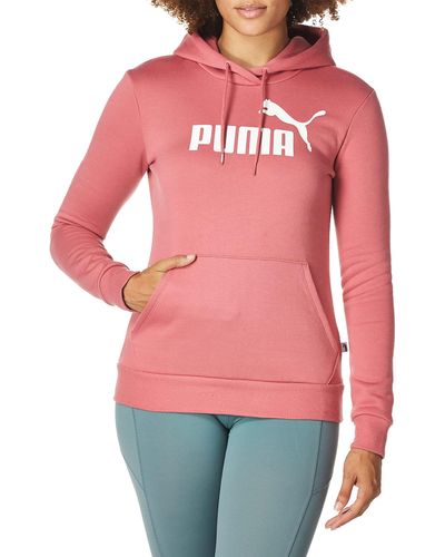 PUMA Essentials Logo Fleece Hoodie - Rot