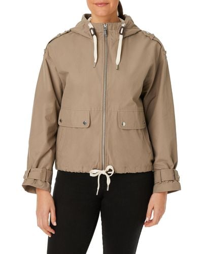 Vince Camuto Hooded Cotton Anorak - Natural