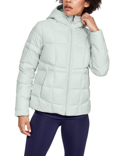 Under Armour Ua Armor Down Hooded Jacket Xs Gray - Multicolor