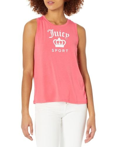 Juicy Couture Sleeveless Sport Logo Tank - Pink