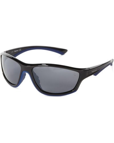 Timberland Tb9045sw6301d Polarized Wrap Sunglasses - Black