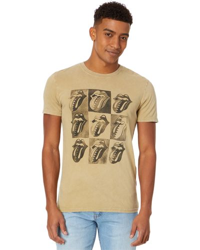 Lucky Brand Rolling Stones Tongue Logo Tee - Green