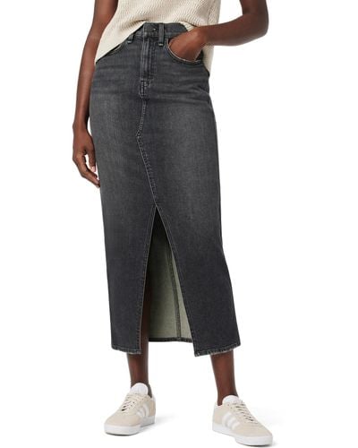 Hudson Jeans Reconstructed Midi Skirt - Black