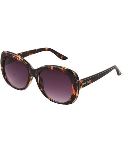 Nine West Jade Oval Sunglasses - Brown