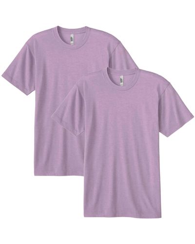 American Apparel Tri-blend Track T-shirt - Purple