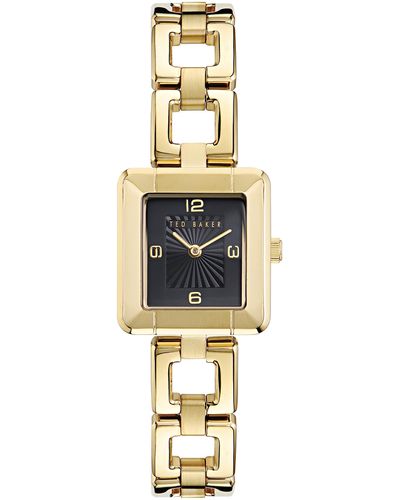 Ted Baker Ladies Stainless Steel Yellow Gold Bracelet Watch - Metallic