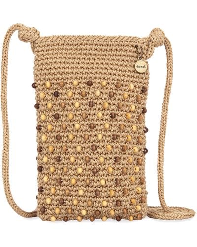 The Sak Josie Mini Crossbody In Crochet With Adjustable Strap - Natural